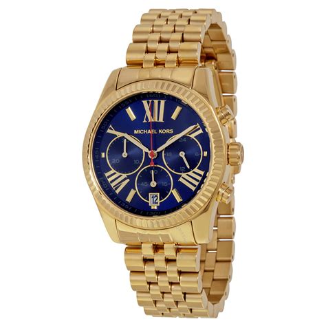 michael kors lexington blue|Michael Kors lexington ladies watch.